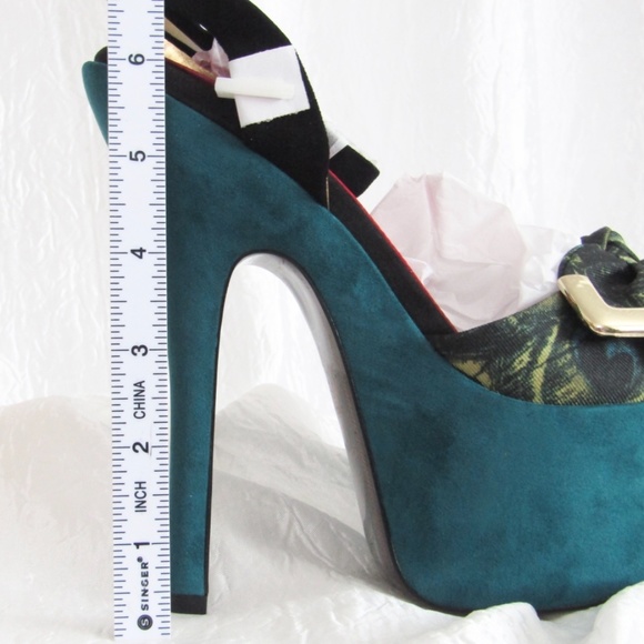 New Peacock Blue Circus by Sam Edleman Jenny Platform heels 7 - Picture 5 of 7